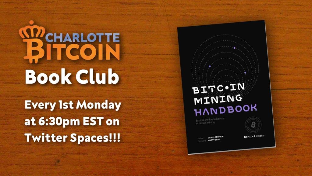 Book Club - Bitcoin Mining Handbook - Bitcoiner Events